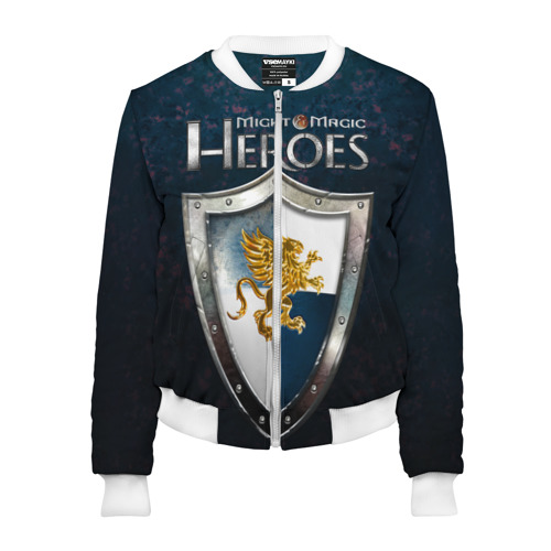 Женский бомбер 3D Heroes of Might and Magic, цвет белый