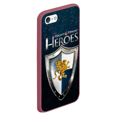 Чехол для iPhone 5/5S матовый Heroes of Might and Magic, цвет малиновый - фото 3
