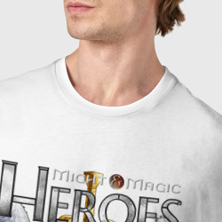 Футболка с принтом Heroes of Might and Magic для мужчины, вид на модели спереди №4. Цвет основы: белый