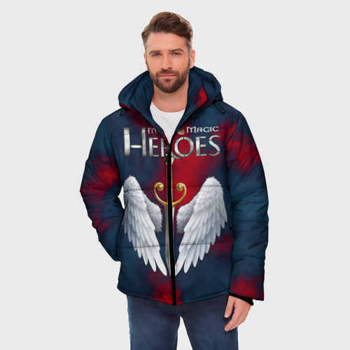 Мужская зимняя куртка 3D с принтом Heroes of Might and Magic, фото на моделе #1