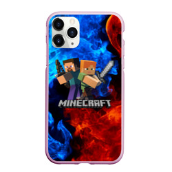 Чехол для iPhone 11 Pro Max матовый Minecraft Майнкрафт