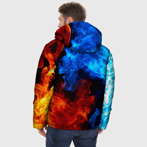 Мужская зимняя куртка 3D с принтом MINECRAFT | МАЙНКРАФТ, вид сзади #2