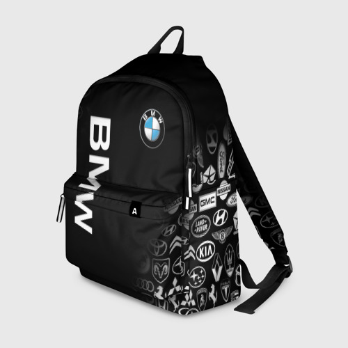 Рюкзак 3D с принтом BMW | БМВ, вид спереди #2