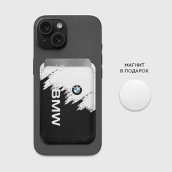 Картхолдер Magsafe магнитный BMW лого на черно-белом - фото 2