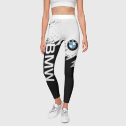 Леггинсы 3D BMW лого на черно-белом - фото 2