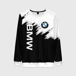 Женский свитшот 3D BMW лого на черно-белом