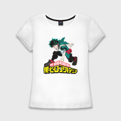 Женская футболка хлопок Slim Изуку    Мидория