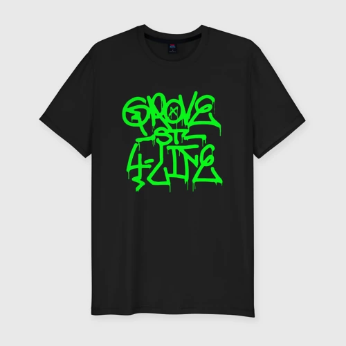 Мужская футболка хлопок Slim Grove Street 4 life
