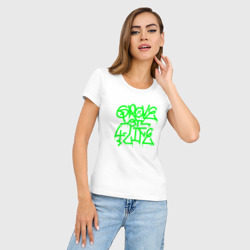 Женская футболка хлопок Slim Grove Street 4 life - фото 2