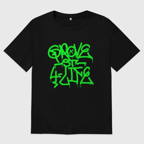 Мужская футболка хлопок Oversize Grove Street 4 life