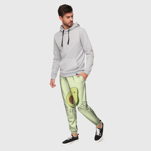 Мужские брюки 3D Авокадо, цвет 3D печать - фото 3