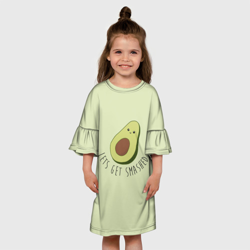 Детское платье 3D Авокадо, цвет 3D печать - фото 4