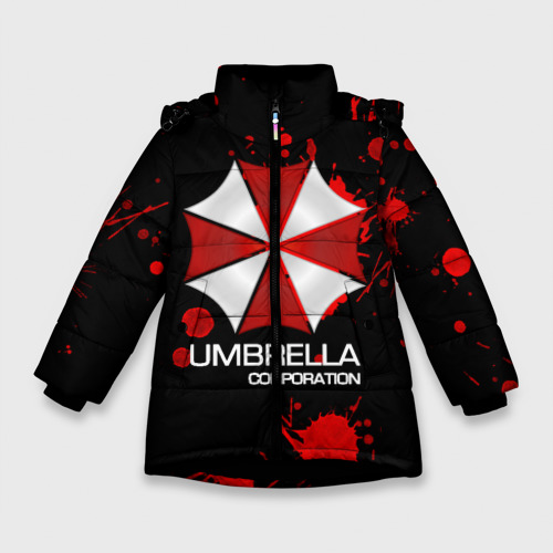 Зимняя куртка для девочек 3D Umbrella Corp, цвет черный