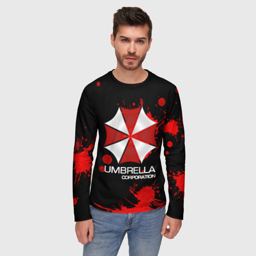 Мужской лонгслив 3D Umbrella Corp, цвет 3D печать - фото 3