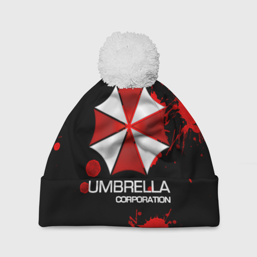 Шапка 3D c помпоном Umbrella Corp, цвет 3D печать