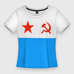 Женская футболка 3D Slim ВМФ СССР