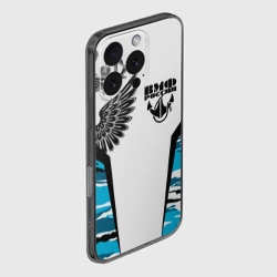 Чехол для iPhone 16 Pro силиконовый с защитой камеры ВМФ России камуфляж - фото 2