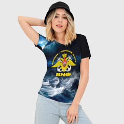 Женская футболка 3D Slim Военно-морской флот - фото 2