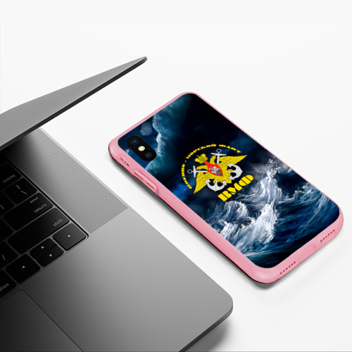 Чехол для iPhone XS Max матовый Военно-морской флот, цвет баблгам - фото 5