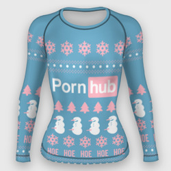 Женский рашгард 3D Pornhub - christmas sweater 