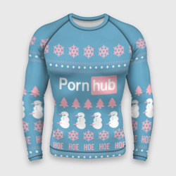 Мужской рашгард 3D Pornhub - christmas sweater 