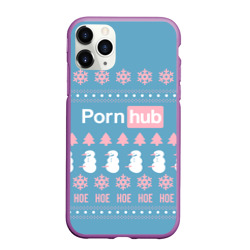 Чехол для iPhone 11 Pro Max матовый Pornhub - christmas sweater 