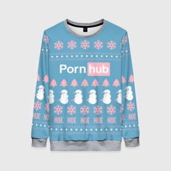 Женский свитшот 3D Pornhub - christmas sweater 