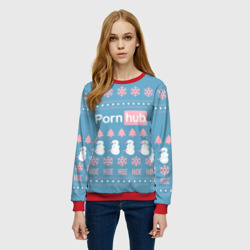 Женский свитшот 3D Pornhub - christmas sweater  - фото 2