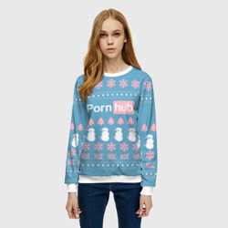 Женский свитшот 3D Pornhub - christmas sweater  - фото 2