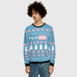 Мужской свитшот 3D Pornhub - christmas sweater  - фото 2
