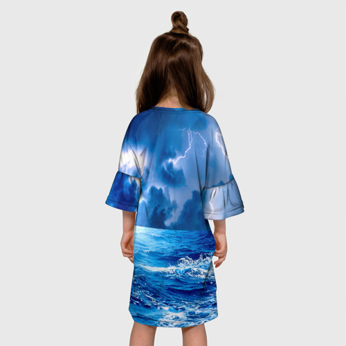 Детское платье 3D ВМФ, цвет 3D печать - фото 5