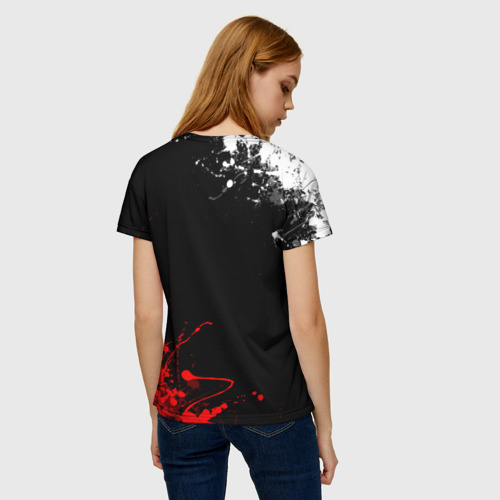 Женская футболка 3D с принтом UMBRELLA CORPORATION, вид сзади #2