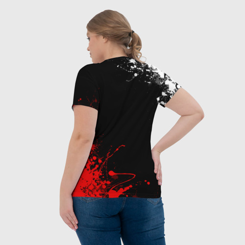 Женская футболка 3D с принтом UMBRELLA CORPORATION, вид сзади #2
