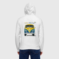 Мужская толстовка на молнии хлопок Я люблю вас Yellow-blue bus - фото 2