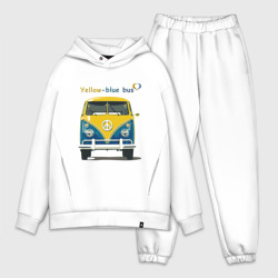 Мужской костюм oversize хлопок Я люблю вас Yellow-blue bus