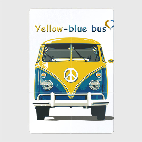 Магнитный плакат 2Х3 Я люблю вас Yellow-blue bus