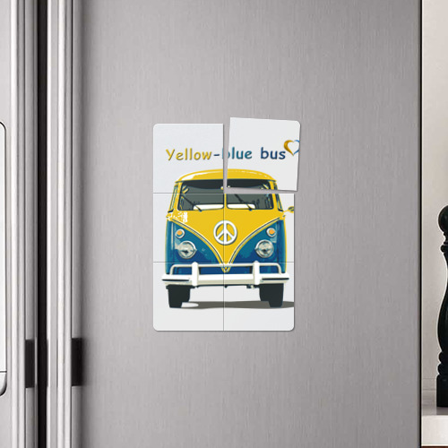 Магнитный плакат 2Х3 Я люблю вас Yellow-blue bus - фото 4