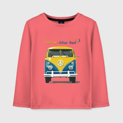 Детский лонгслив хлопок Я люблю вас Yellow-blue bus