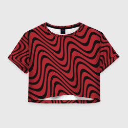 Женская футболка Crop-top 3D PewDiePie wave