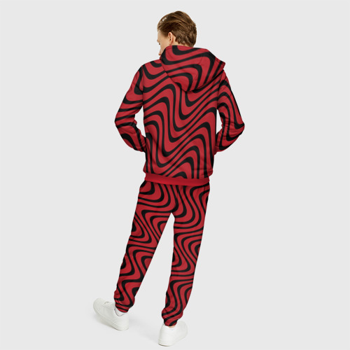 Мужской костюм 3D PewDiePie wave, цвет красный - фото 4