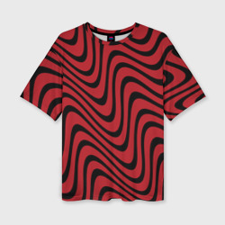 Женская футболка oversize 3D PewDiePie wave