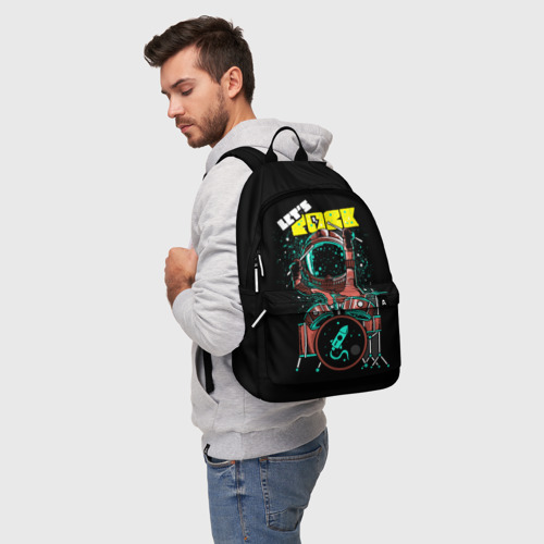 Рюкзак 3D с принтом Lets Rock, фото на моделе #1