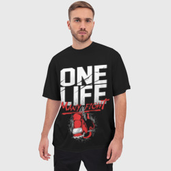 Мужская футболка oversize 3D One Life Many Fight - фото 2