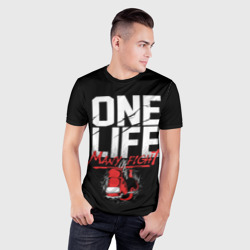 Мужская футболка 3D Slim One Life Many Fight - фото 2