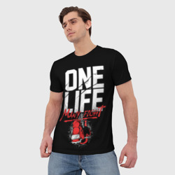 Мужская футболка 3D One Life Many Fight - фото 2