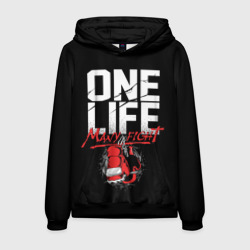 Мужская толстовка 3D One Life Many Fight