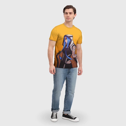 Мужская футболка 3D с принтом Maya, вид сбоку #3