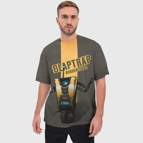 Мужская футболка oversize 3D Claptrap, цвет 3D печать - фото 3