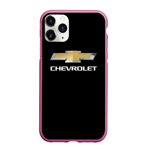 Чехол для iPhone 11 Pro Max матовый Chevrolet, цвет малиновый