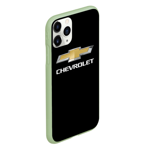 Чехол для iPhone 11 Pro матовый Chevrolet, цвет салатовый - фото 3